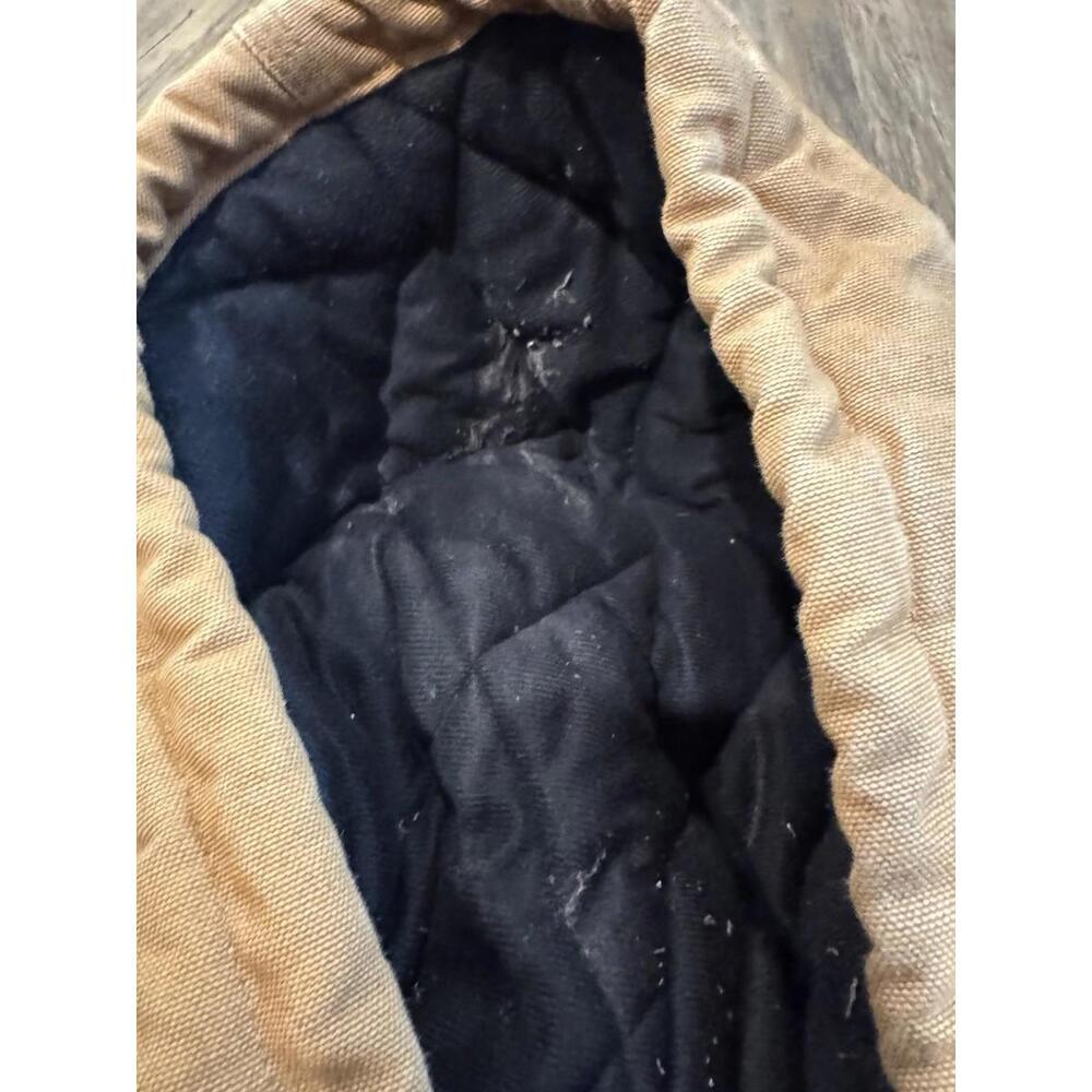 Carhartt Canvas Quilted  Lined Hooded Jacket Men’s XL Tan Brown Heavy Weight - Picture 7 of 7